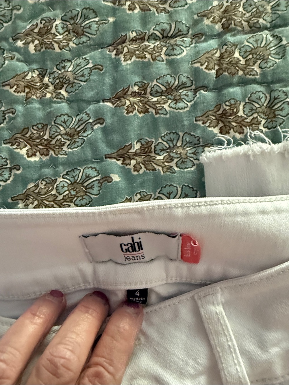 CAbi White Denim Jeans